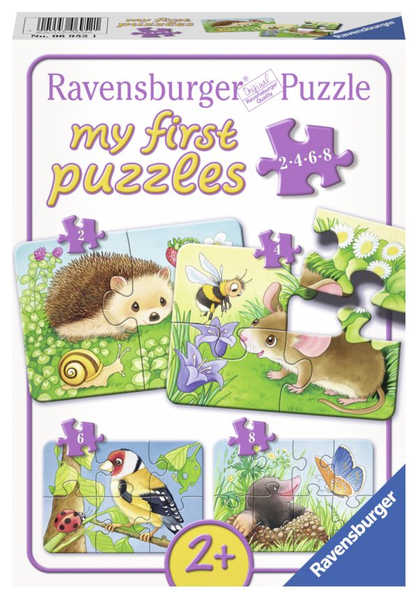 My First Puzzel (2/4/6/8stuks) - Dieren in de tuin