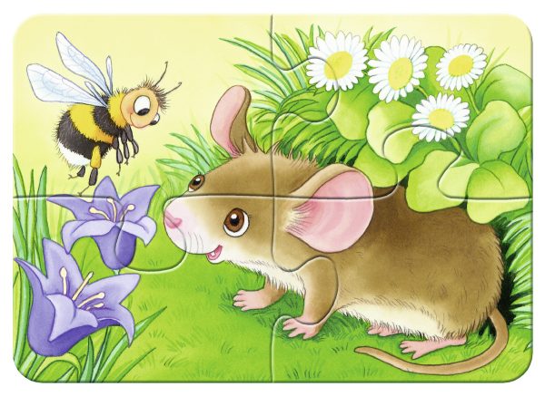 My First Puzzel (2/4/6/8stuks) - Dieren in de tuin - Afbeelding 3