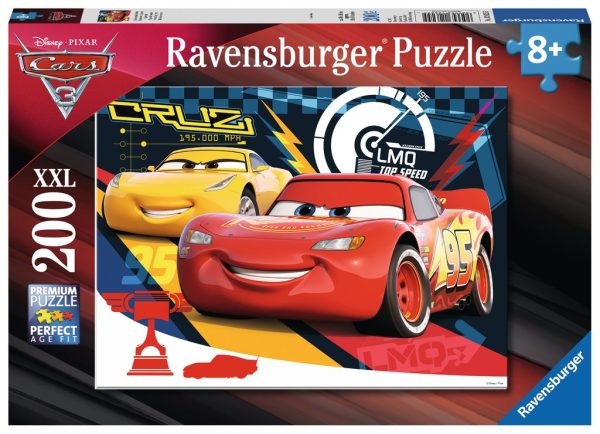 Puzzel (XXL) 200stuks - Disney Cars 3 - Piepende banden