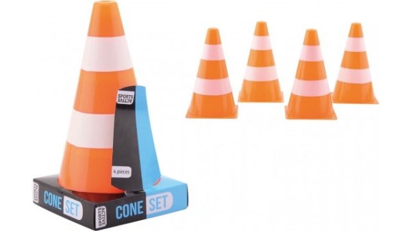 Sports Active Pionnen met streep 4stuks/26cm -oranje/wit