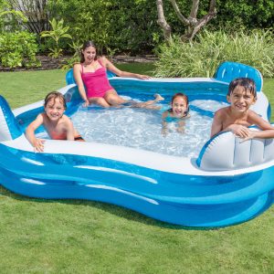 Zwembad (229x229x66cm) FAMILY LOUNGE – blauw