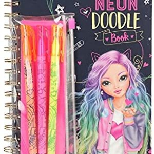 TOPModel Neon Doodle kleurboek met neon stiften