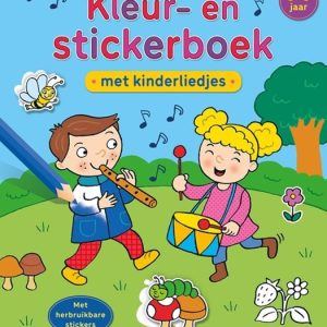 Kleur- en stickerboek met kinderliedjes (3-5jaar)