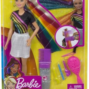 Barbie Mannequinpop regenboog/glitterhaar