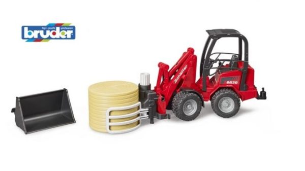 Schäffer Compact 2630 met hooibalengrijper