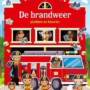 De brandweer – Plakken en kleuren (huisjesreeks)