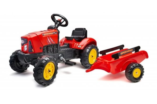 Tractor Supercharger + aanhangwagen - rood