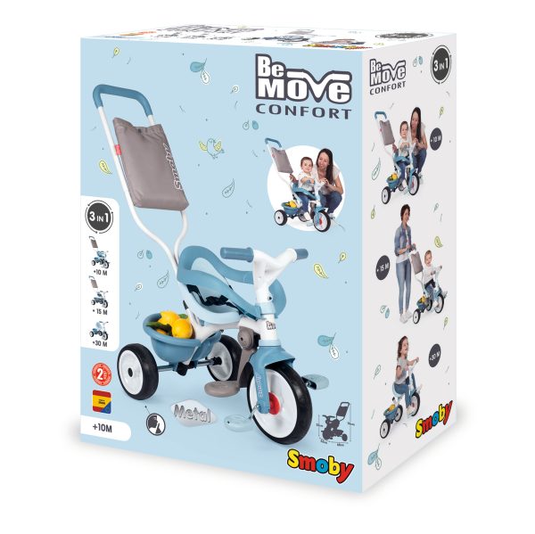 Smoby Driewieler Be Move Comfort - blauw - Afbeelding 3