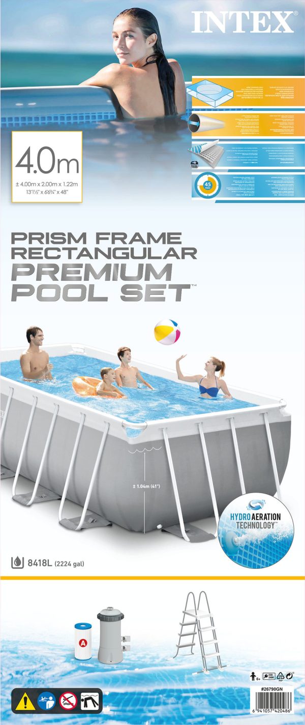 Intex Prism Frame Rectangular Poolset 4x2x1,22m. - Afbeelding 6