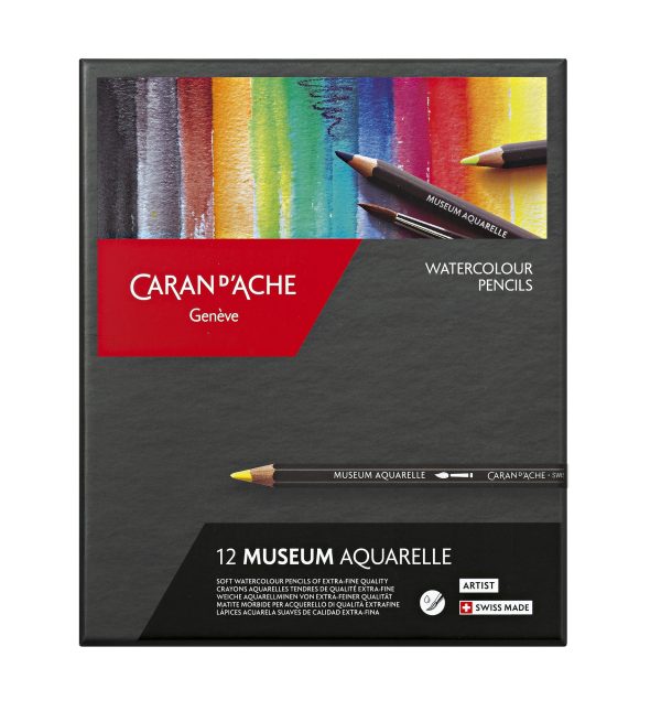 Caran d'Ache Kleurpotloden Artist Museum Aquarel - 12stuks in karton etui
