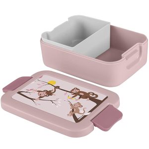 Sigma Home Lunchbox met bentobakje Aap roze