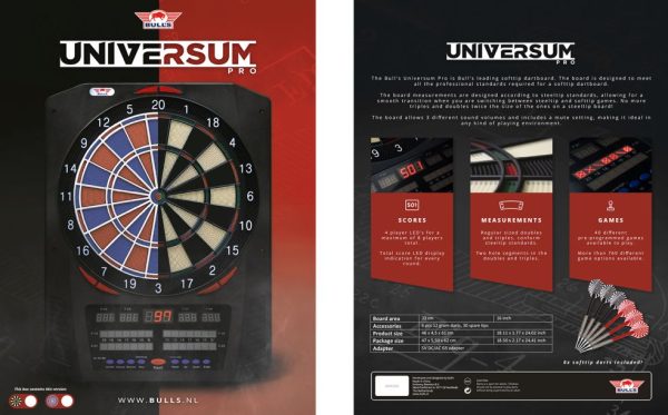 Universum Pro Softtip Dartbord - Black - Afbeelding 5