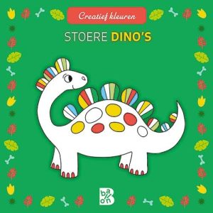 Creatief kleuren – Stoere dino’s (vierkant formaat)