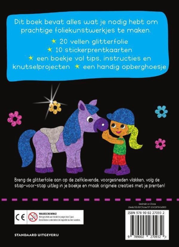Toverfolie - Pony's (met glitterfolie en inspiratieboekje) - Afbeelding 2