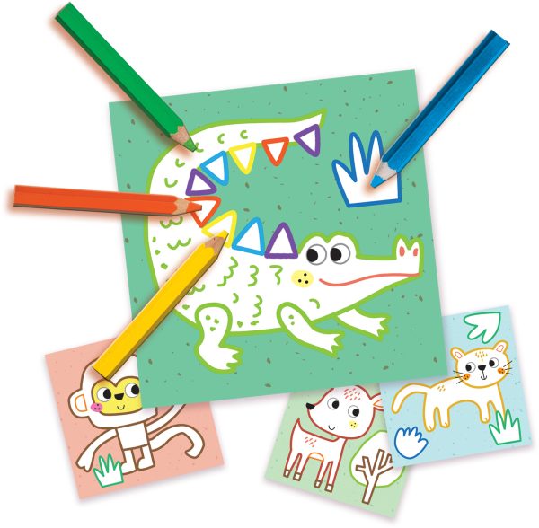 SES Creative My First - 3-in-1 Vingerverven, kleuren en vormen plakken - Afbeelding 5