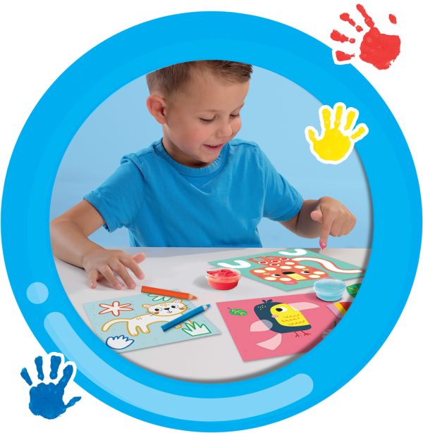 SES Creative My First - 3-in-1 Vingerverven, kleuren en vormen plakken - Afbeelding 6