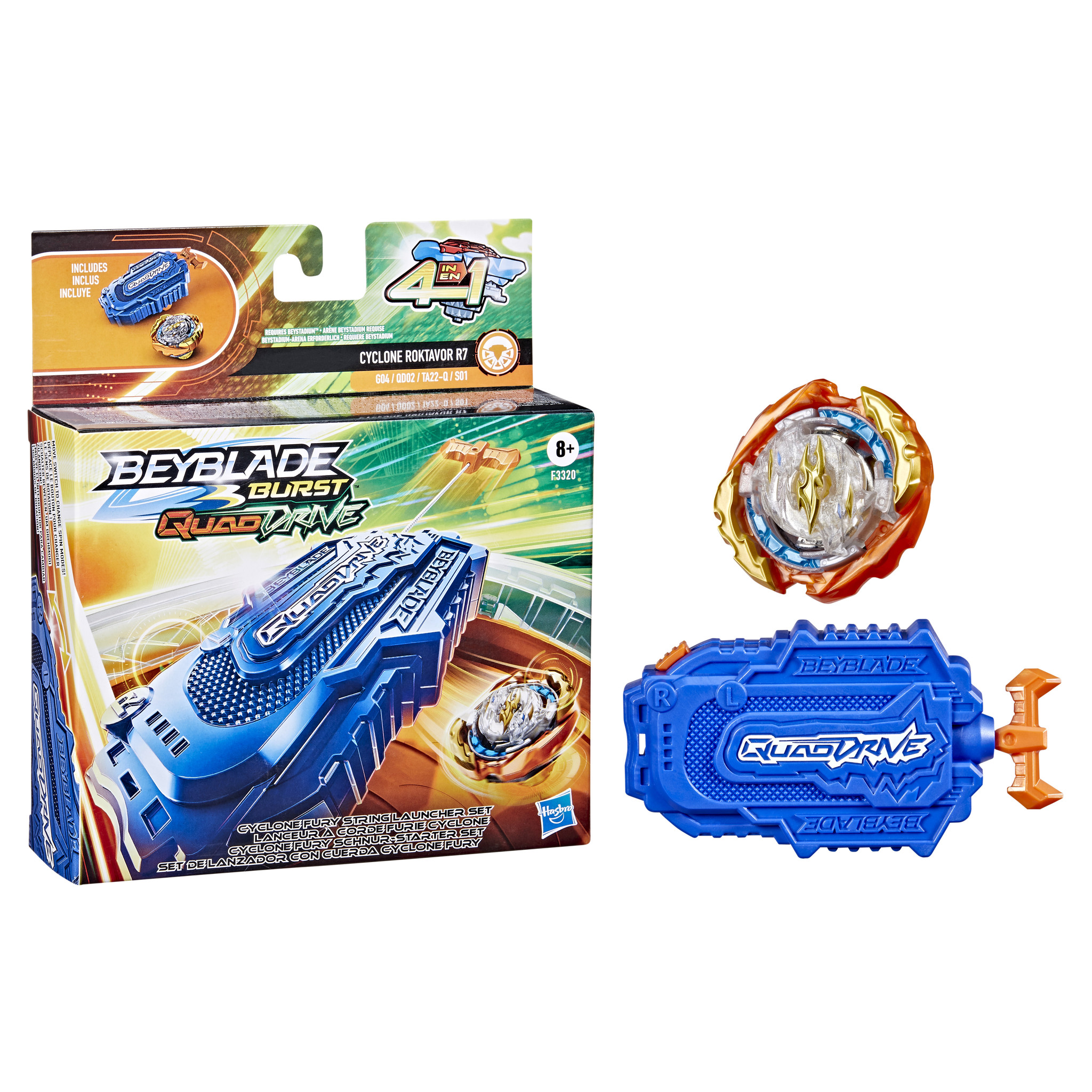 Beyblade Quad Drive - Cyclone Fury String Launcher Set