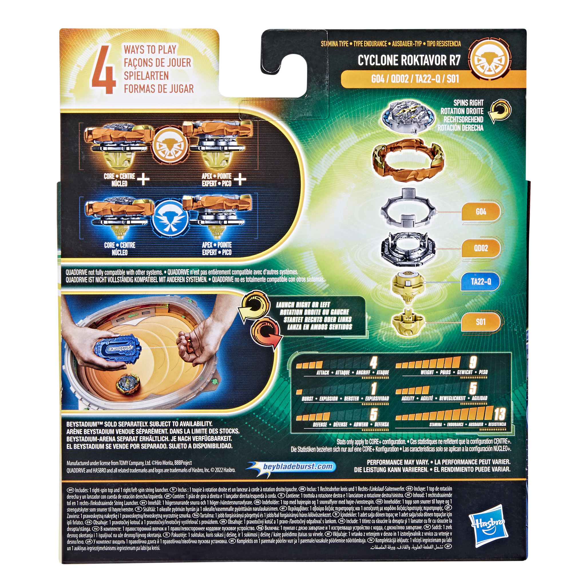 Beyblade Quad Drive - Cyclone Fury String Launcher Set - Afbeelding 3