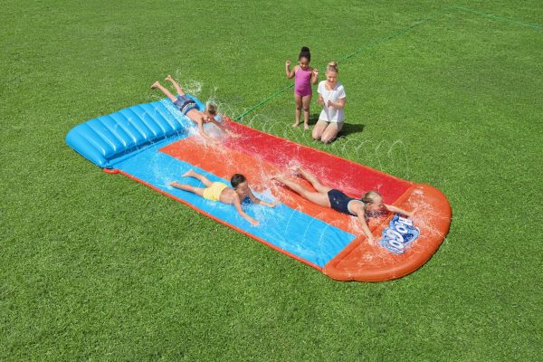 H2OGO! Tsunami Splash Ramp - Waterglijbaan triple (488cm) - Afbeelding 6