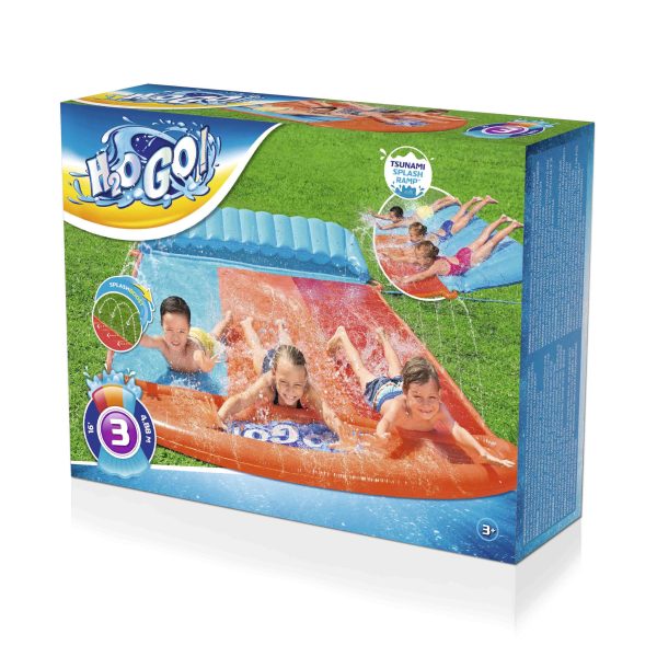 H2OGO! Tsunami Splash Ramp - Waterglijbaan triple (488cm) - Afbeelding 8