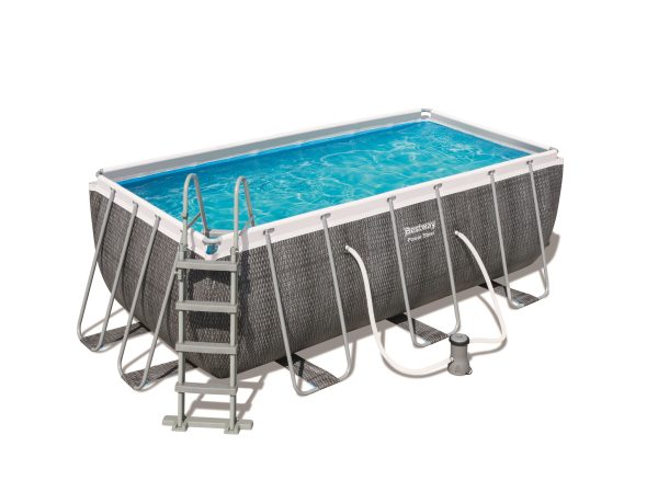 Bestway Power Steel Rectangular Frame Pool Set (412x201x122cm) - rotanlook