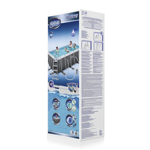 Bestway Power Steel Rectangular Frame Pool Set (412x201x122cm) - rotanlook - Afbeelding 2