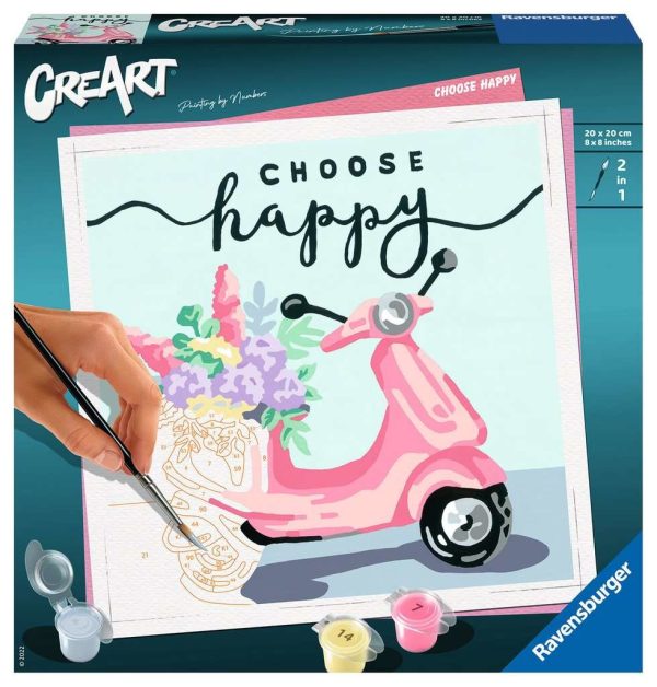CreArt Schilderen op nummer - Choose Happy