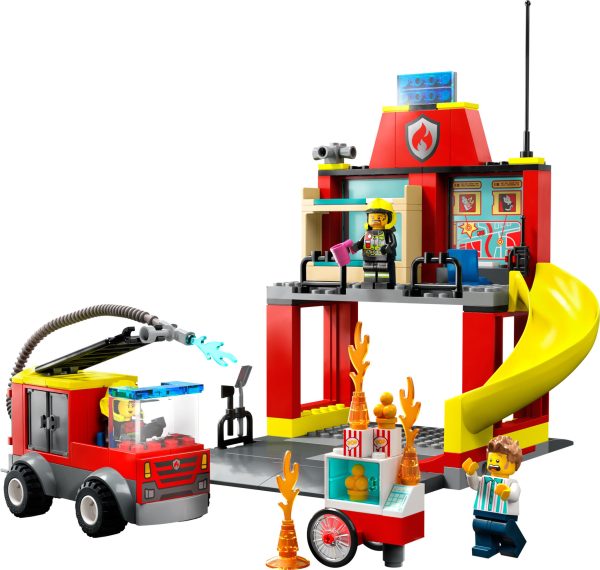 LEGO City De Brandweerkazerne en de Brandweerwagen - 60375 - Afbeelding 2