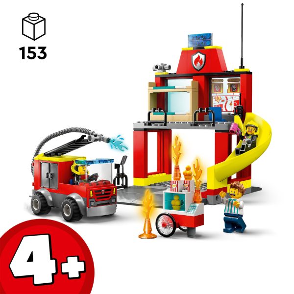 LEGO City De Brandweerkazerne en de Brandweerwagen - 60375 - Afbeelding 3