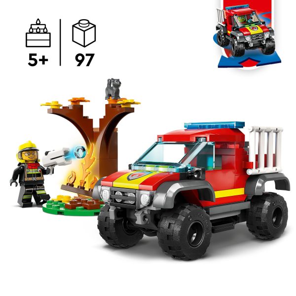 LEGO City 4x4 Brandweertruck redding - 60393 - Afbeelding 4