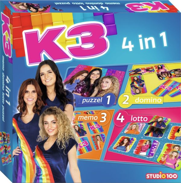 K3 - Spellendoos 4-in-1 (Memo/Domino/Lotto /Puzzel)