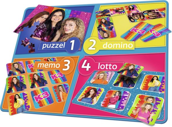 K3 - Spellendoos 4-in-1 (Memo/Domino/Lotto /Puzzel) - Afbeelding 3