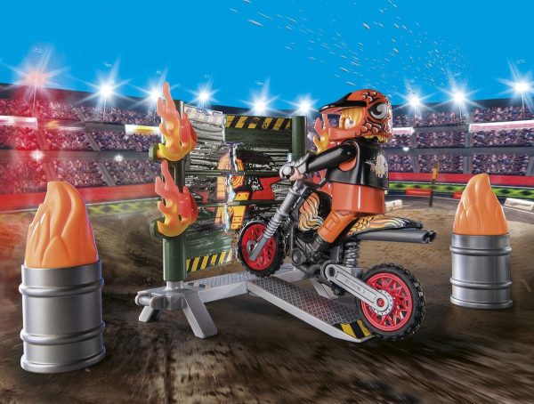 PM Stuntshow Starterpack - Motor met vuurmuur 71256 - Afbeelding 2