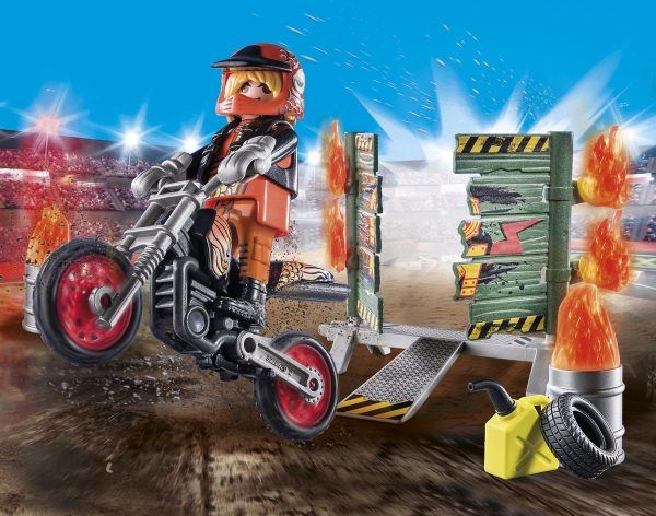 PM Stuntshow Starterpack - Motor met vuurmuur 71256 - Afbeelding 3