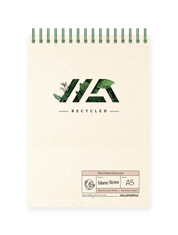 Collegeblok A5/50vel (wire-o) gelijnd - wit