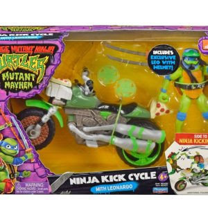 Teenage Mutant Ninja Turtles – Mutant Mayhem Ninja Kick Cycle + Leonardo