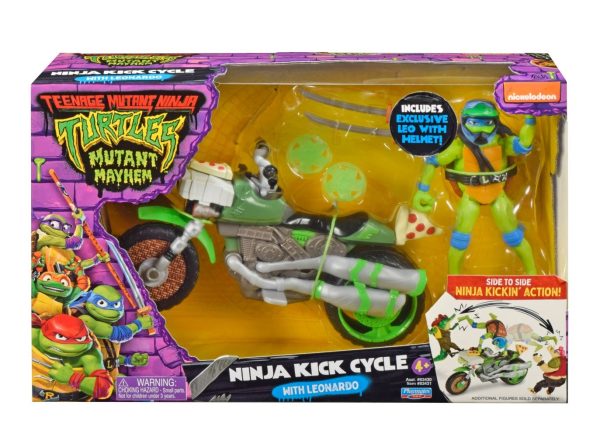 Teenage Mutant Ninja Turtles - Mutant Mayhem Ninja Kick Cycle + Leonardo