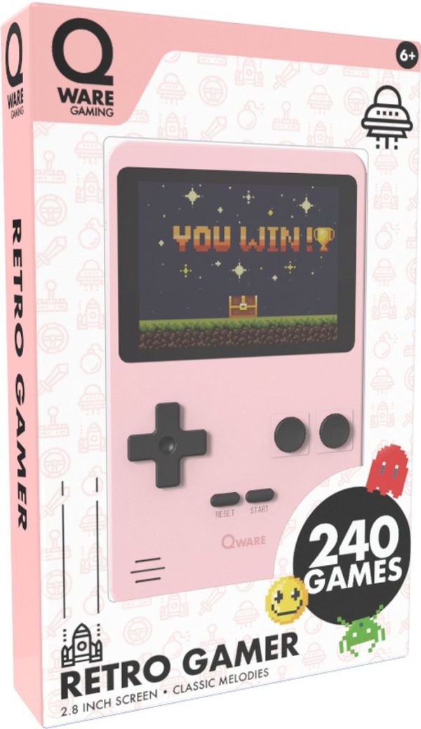 Qware Handheld Retro Gamer 2.8 inch - 1 exemplaar - Afbeelding 5