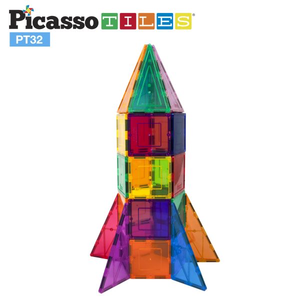 Picasso Tiles - Rocket Booster Set (32-delig) - Afbeelding 2