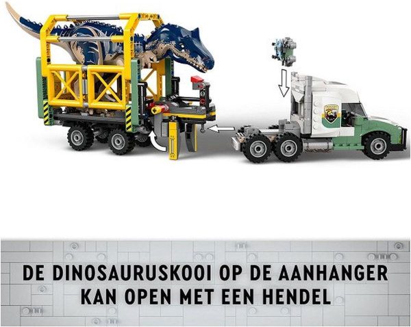 LEGO Jurassic World - Dinosaurusmissies: Allosaurus transporttruck - Afbeelding 4