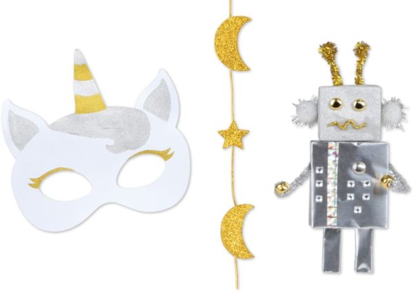 Lena Creatief jumbo knutselkoffer Gold & Silver 1500 - Afbeelding 3