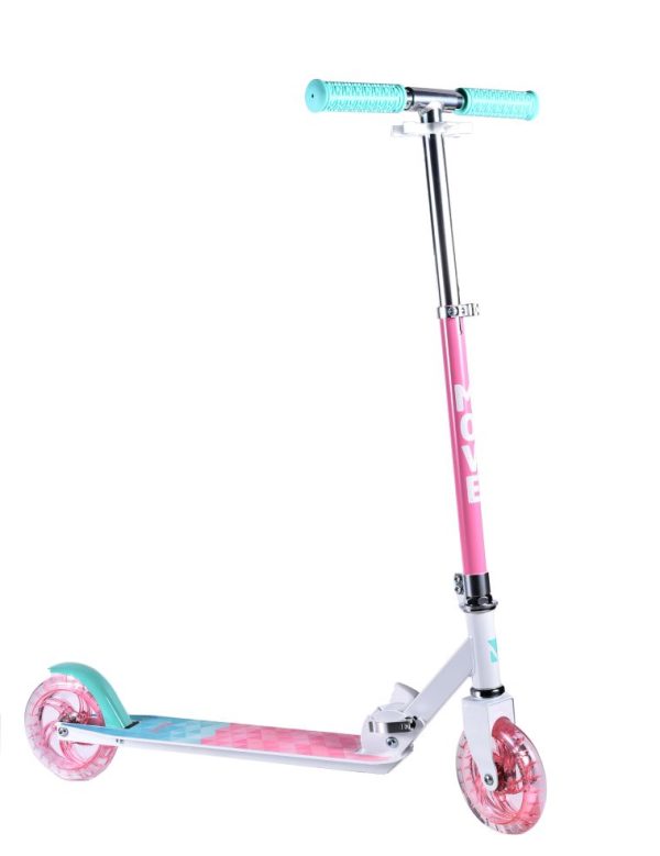 Scooter 145 mm LED - Sky roze pastel. 6+