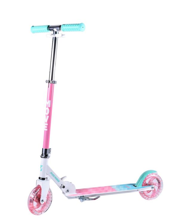 Scooter 145 mm LED - Sky roze pastel. 6+ - Afbeelding 2
