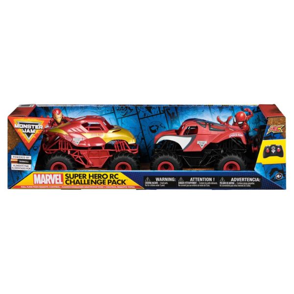 R/C Monster Jam 2-pack - 1:24 (Spider Man & Iron Man). 4+. 10xLR03 Incl. 33 - Afbeelding 2