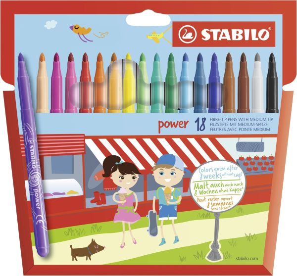 Stabilo Power viltstiften - Etui (karton) 18stuks