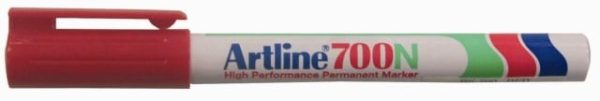 Artline Permanente Marker "700N" ronde punt, lijndikte 0.7mm - rood