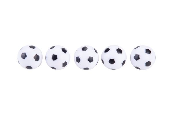 Tafelvoetbalballetjes zwart/wit - 5stuks - Afbeelding 2