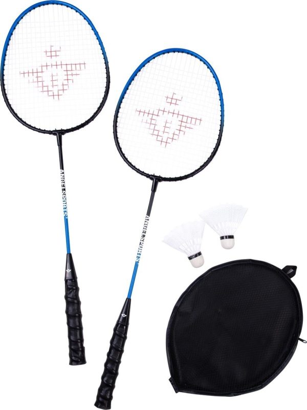 Badmintonset (2 spelers) 2 shuttles in hoes