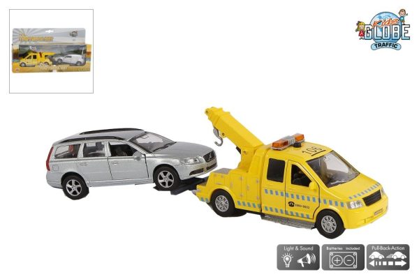 Afsleepwagen met Volvo V70 met licht/geluid (27cm)