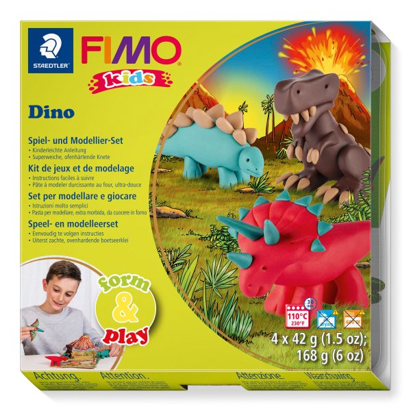 Set Modelleerklei Fimo Kids Form&Play - Dino - Afbeelding 2